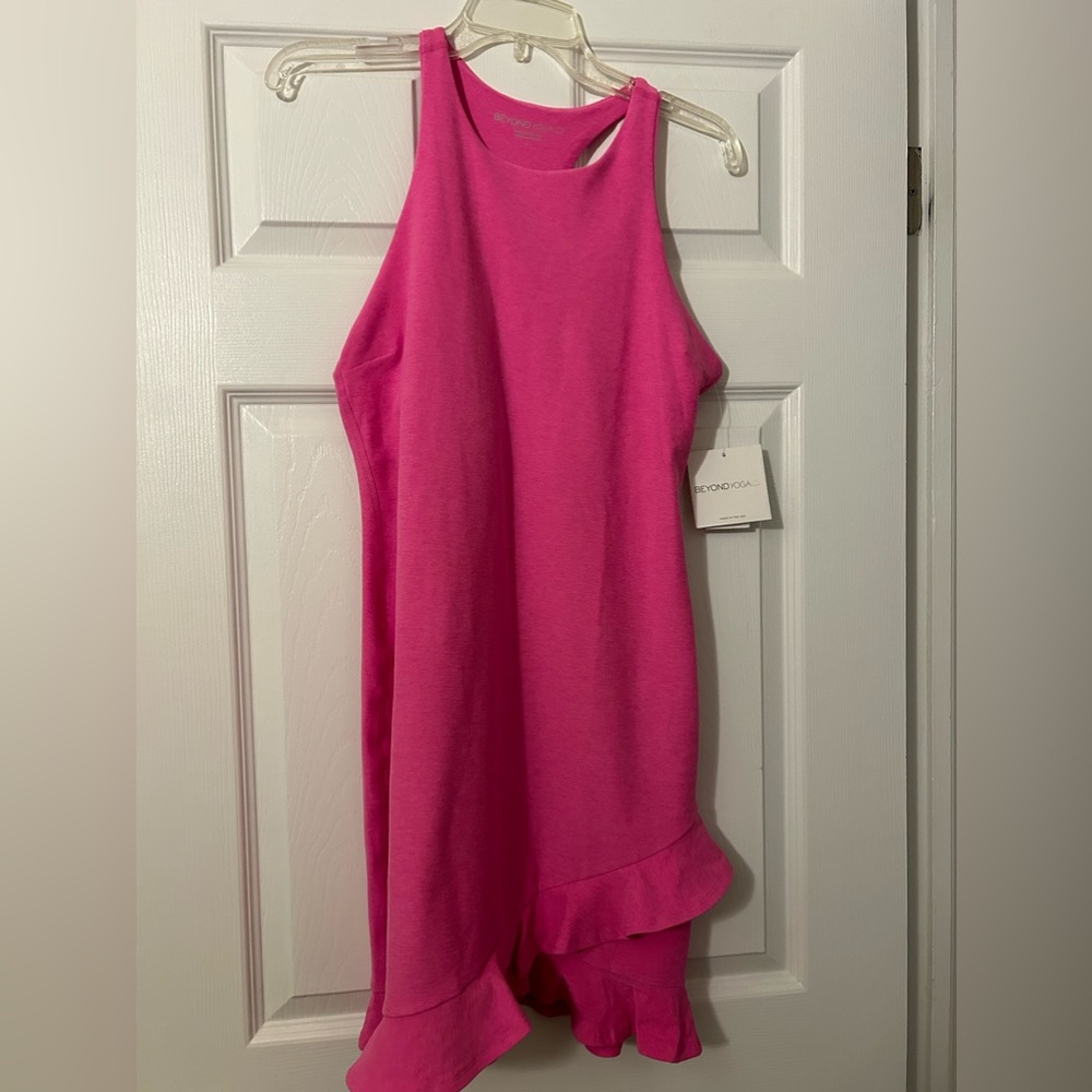 Beyond Yoga Spacedye Ruffled Up Dress large